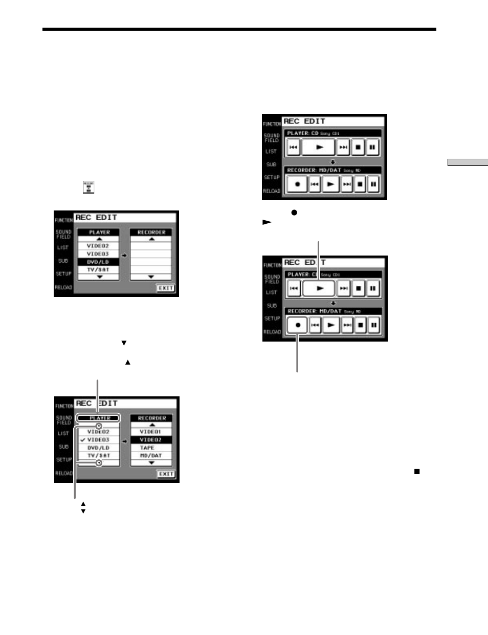 Exemple: enregistrement d’un cd sur un md | Sony RM-TP503 User Manual | Page 47 / 132