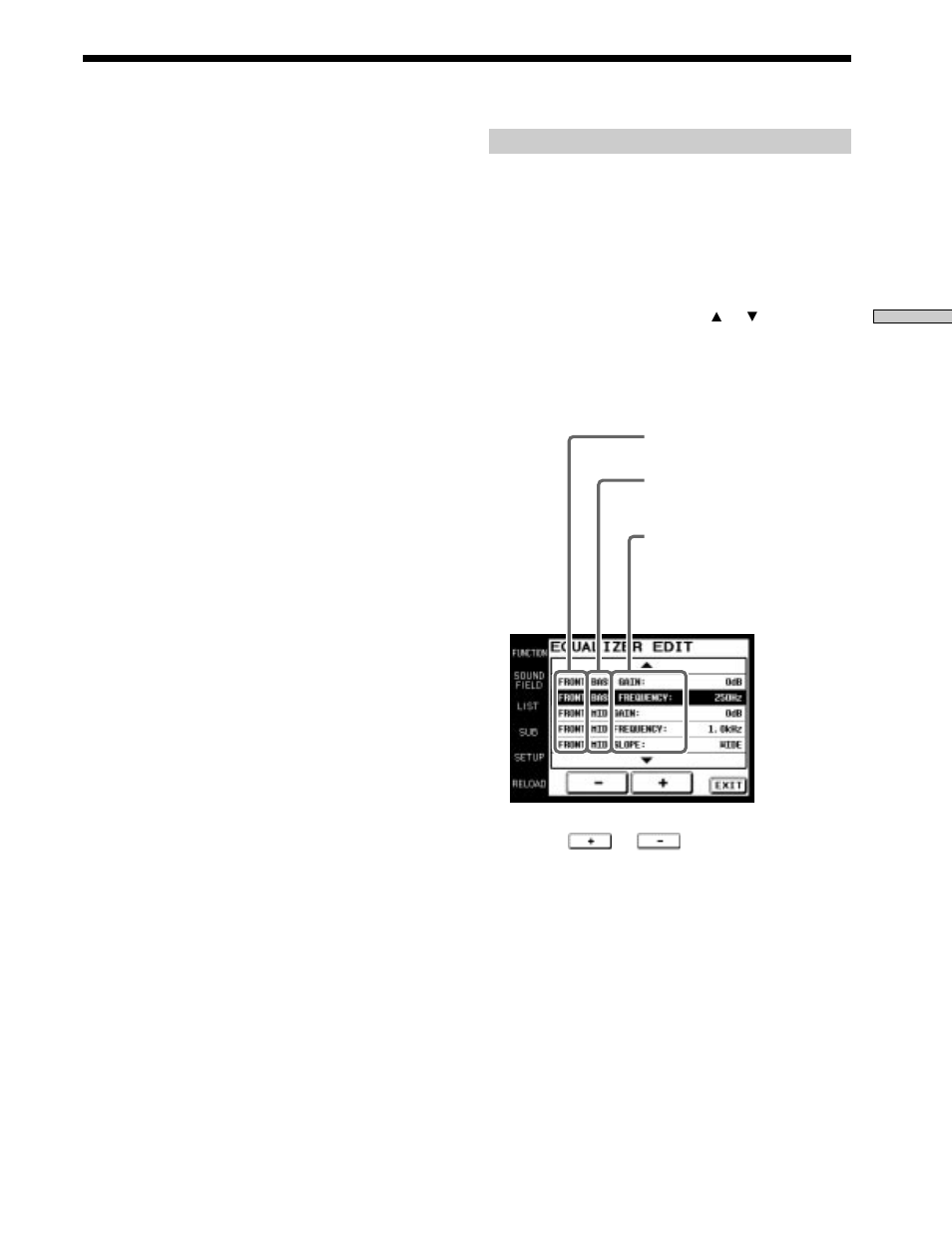 Réglage des champs sonores | Sony RM-TP503 User Manual | Page 53 / 132