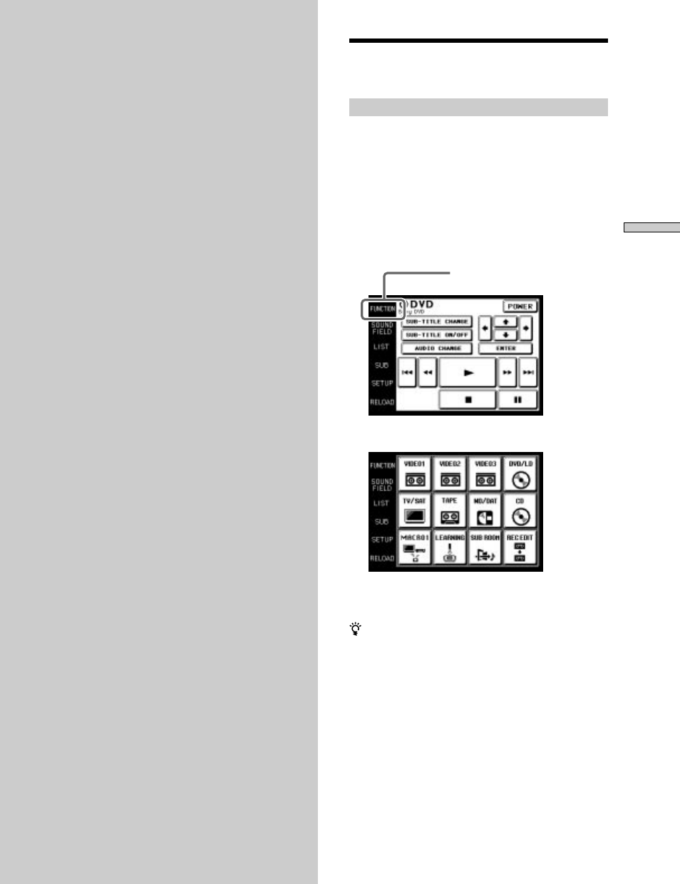 Operación, Operaciones básicas | Sony RM-TP503 User Manual | Page 75 / 132