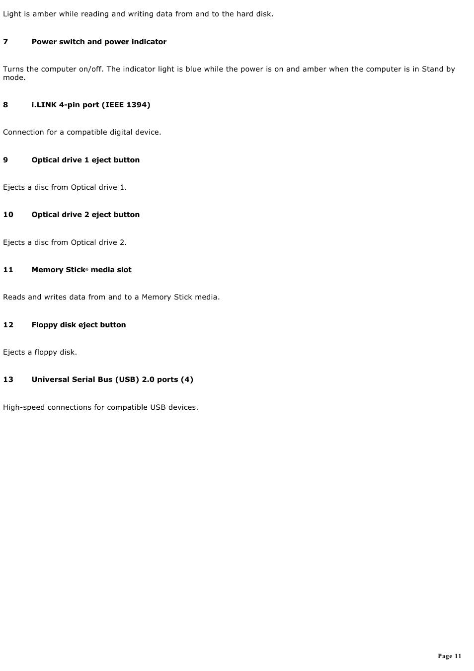 Sony PCV-RX851 User Manual | Page 11 / 119