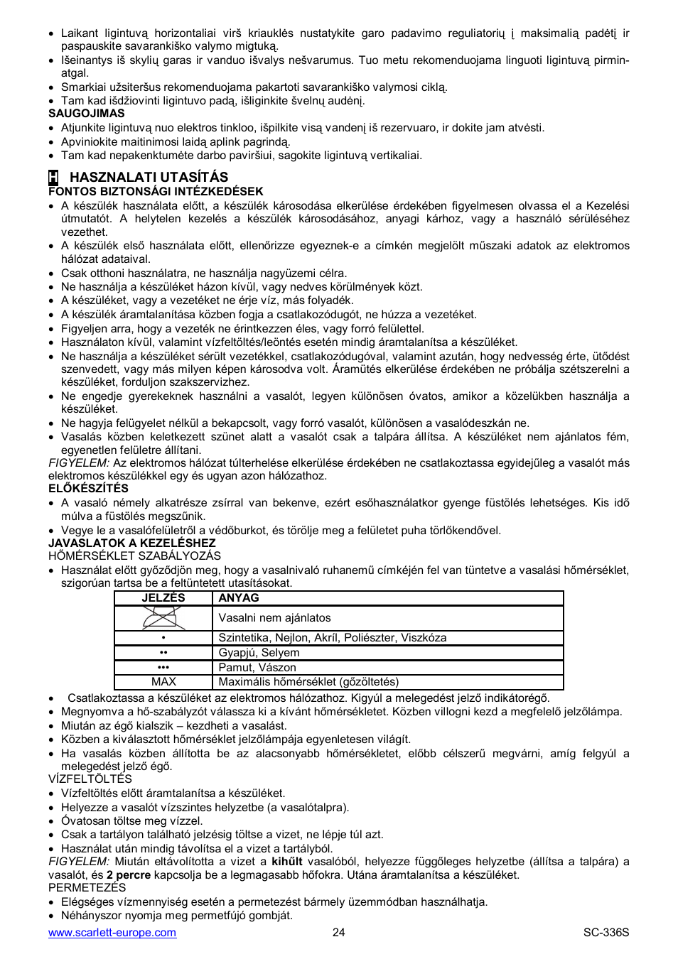 Scarlett SC-336S User Manual | Page 24 / 29