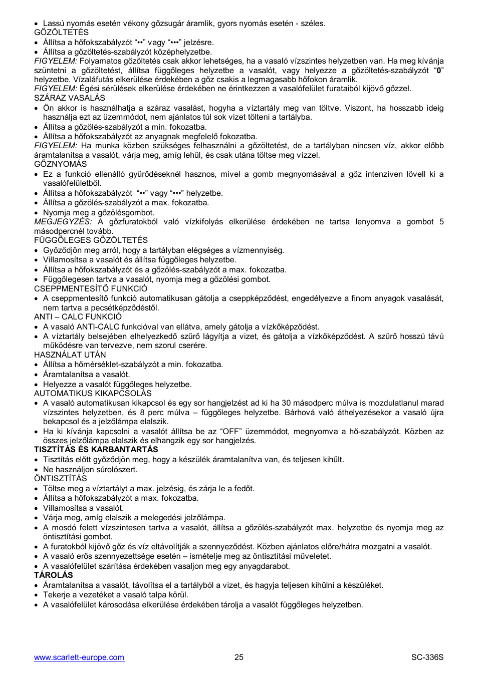 Scarlett SC-336S User Manual | Page 25 / 29