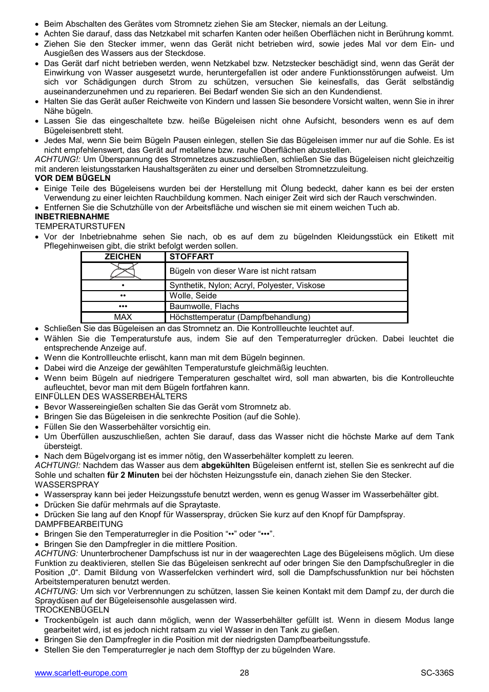 Scarlett SC-336S User Manual | Page 28 / 29