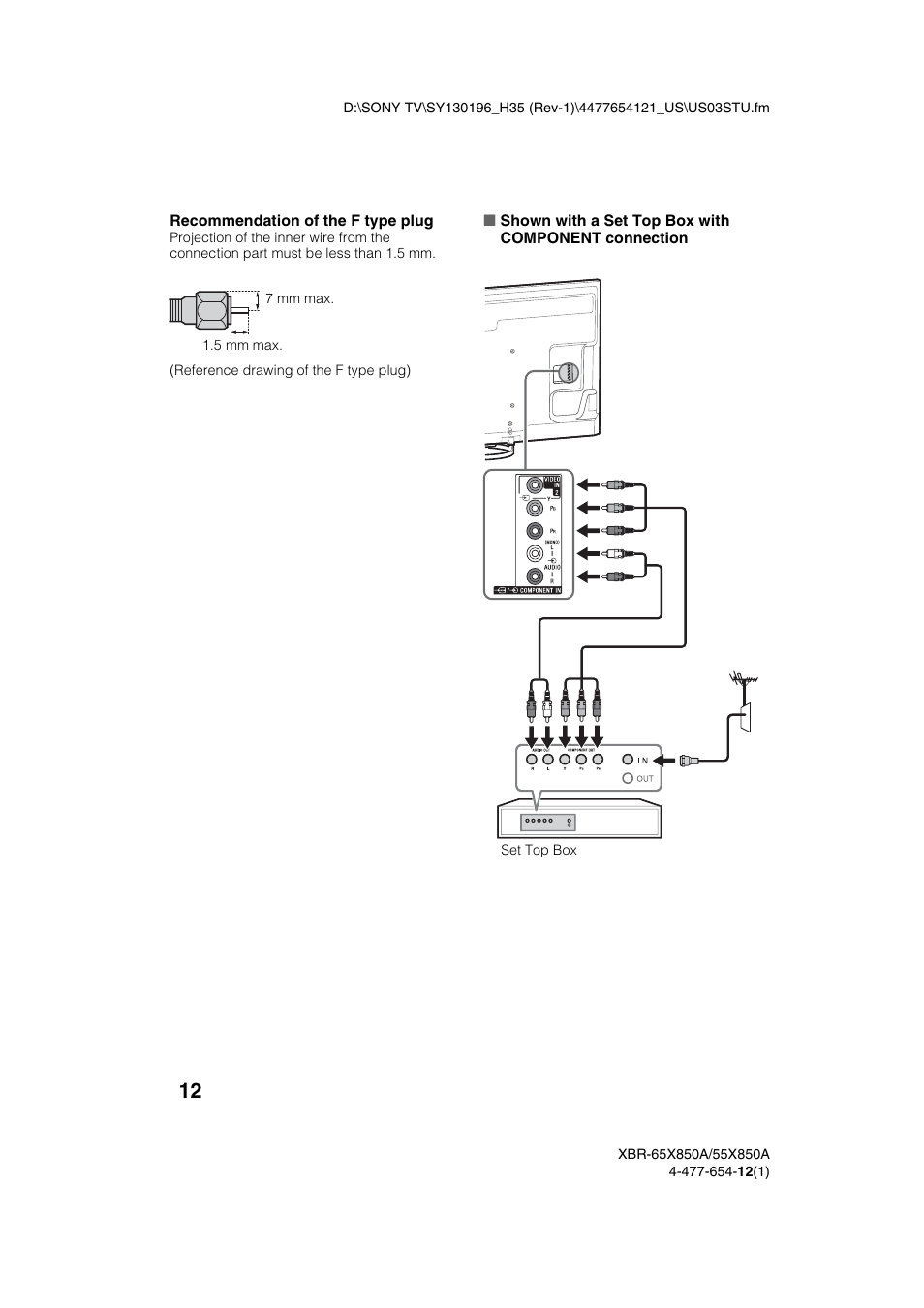 Sony XBR-55X850A User Manual | Page 12 / 36