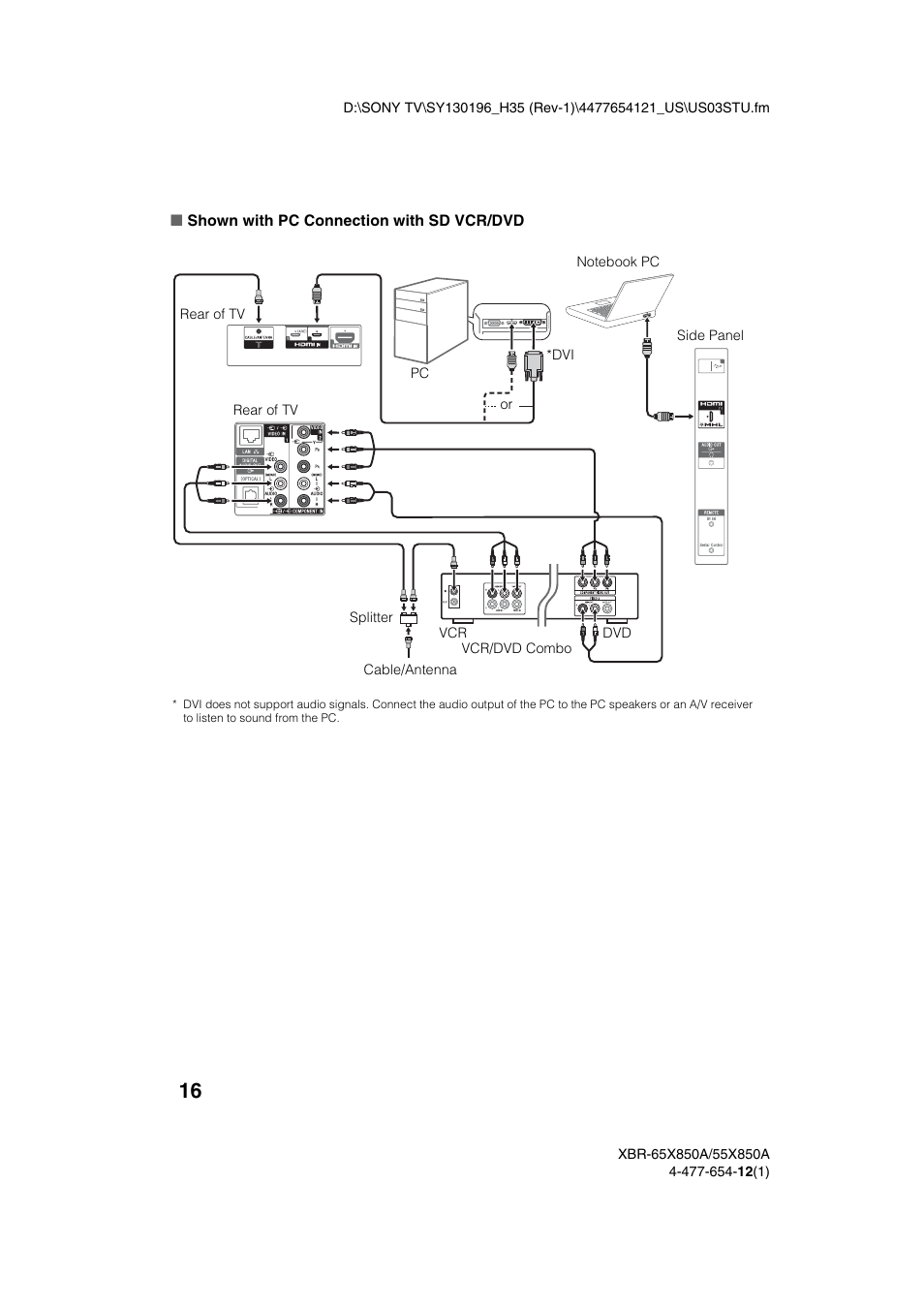 Sony XBR-55X850A User Manual | Page 16 / 36