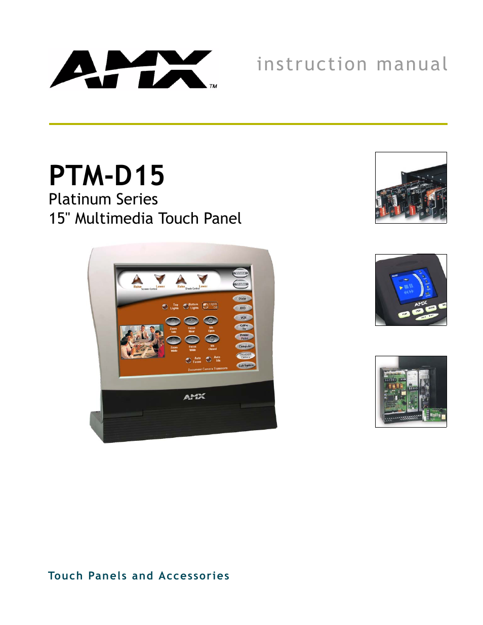 AMX PTM-D15 User Manual | 42 pages