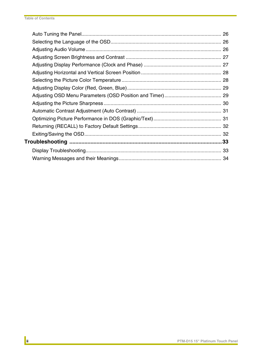 AMX PTM-D15 User Manual | Page 4 / 42