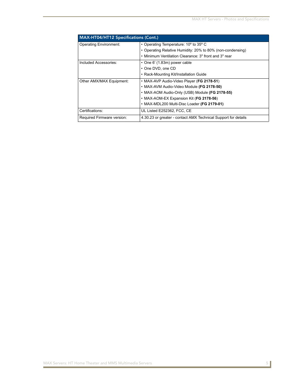 AMX MAX Servers User Manual | Page 11 / 80