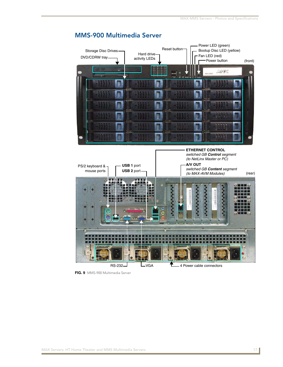 Mms-900 multimedia server | AMX MAX Servers User Manual | Page 23 / 80