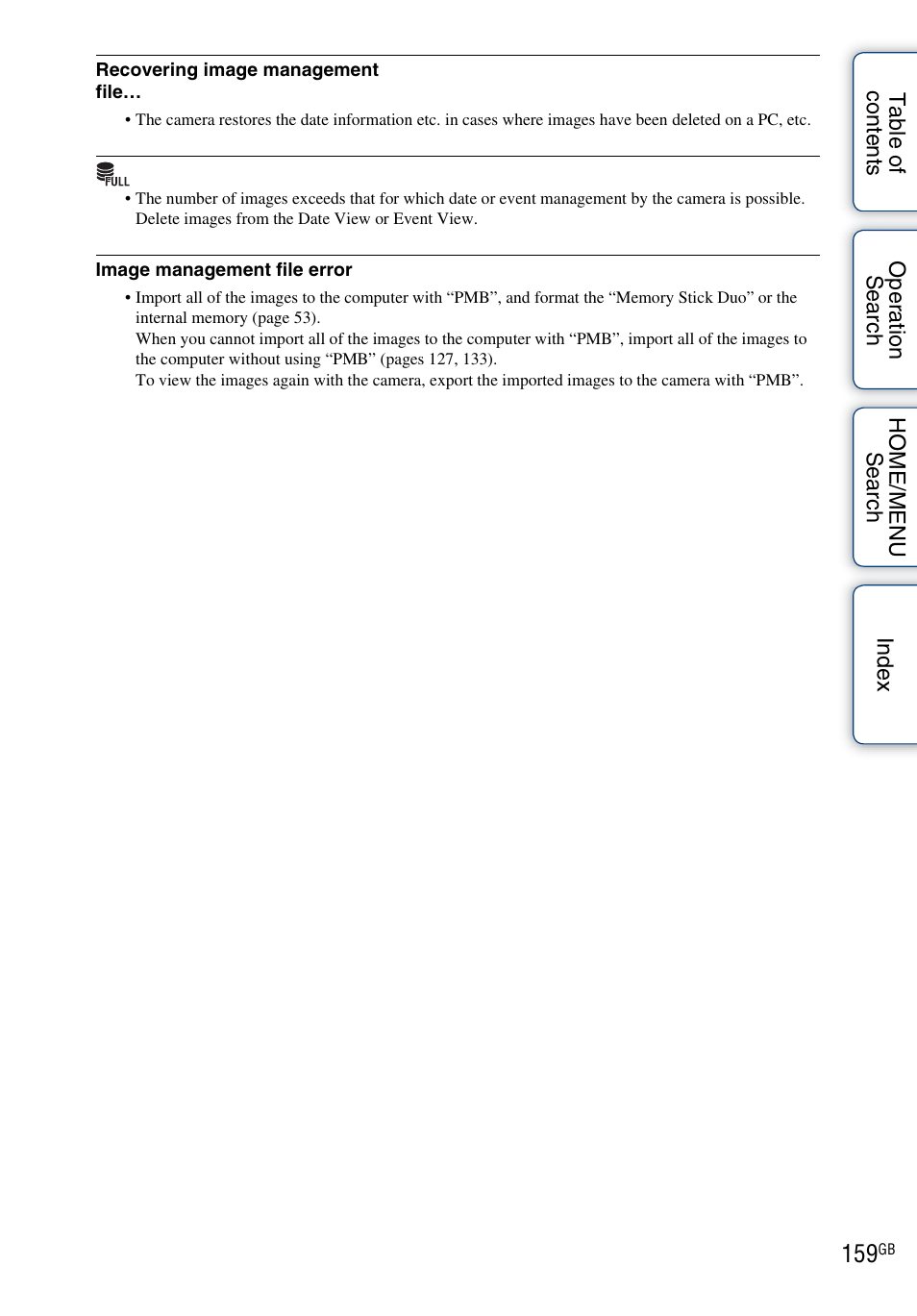 Sony DSC-T700 User Manual | Page 159 / 170