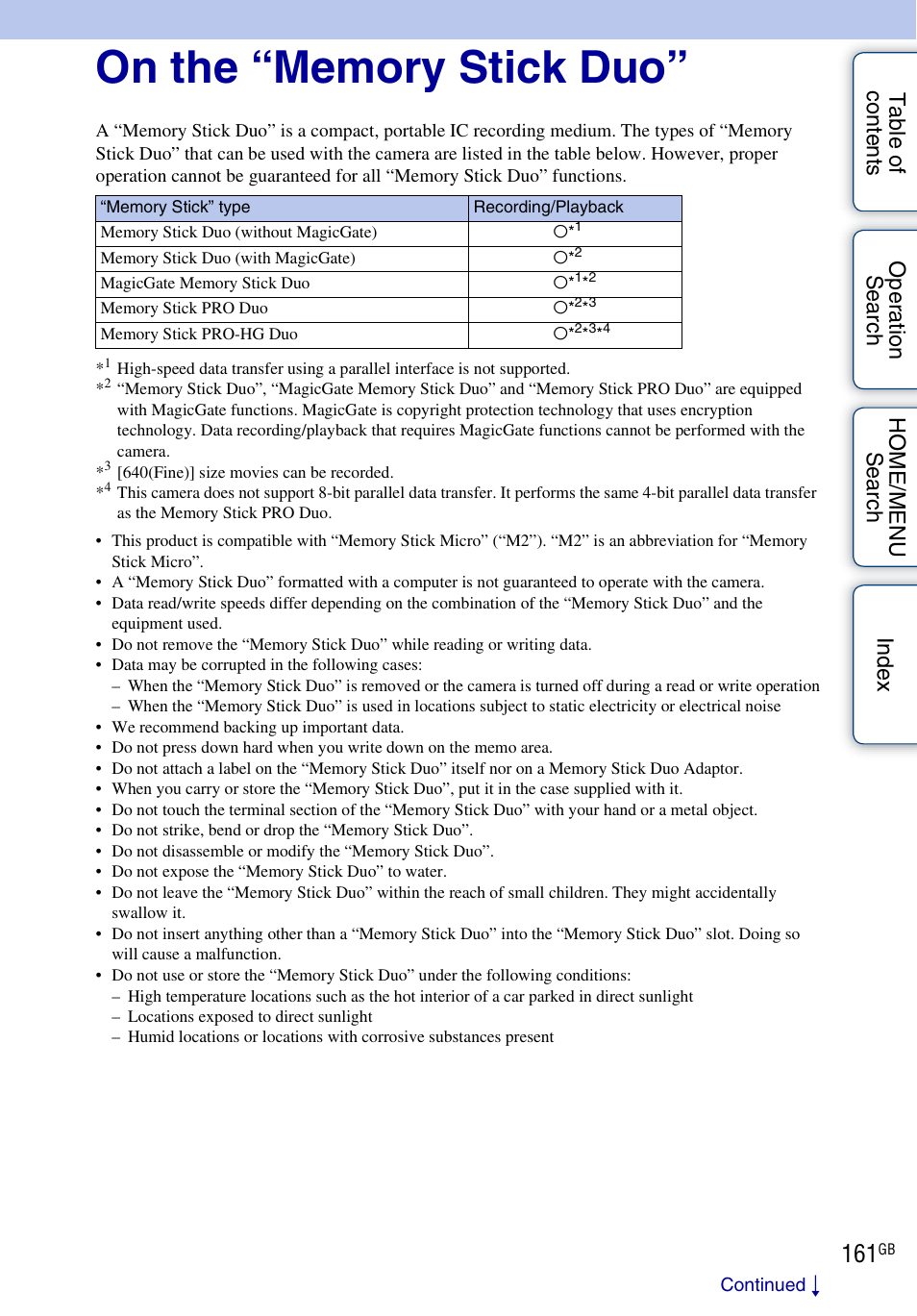 Sony DSC-T700 User Manual | Page 161 / 170
