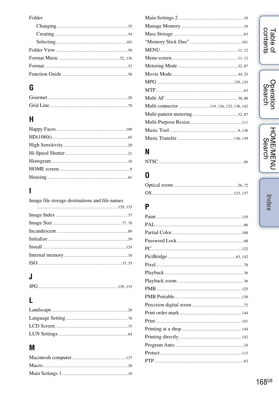 Sony DSC-T700 User Manual | Page 168 / 170