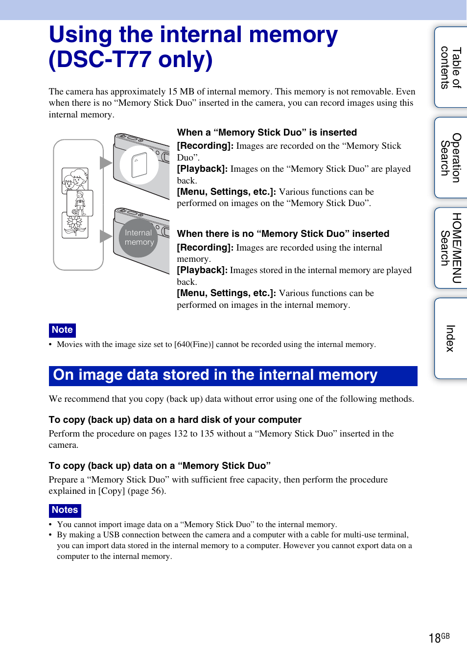 Sony DSC-T700 User Manual | Page 18 / 170