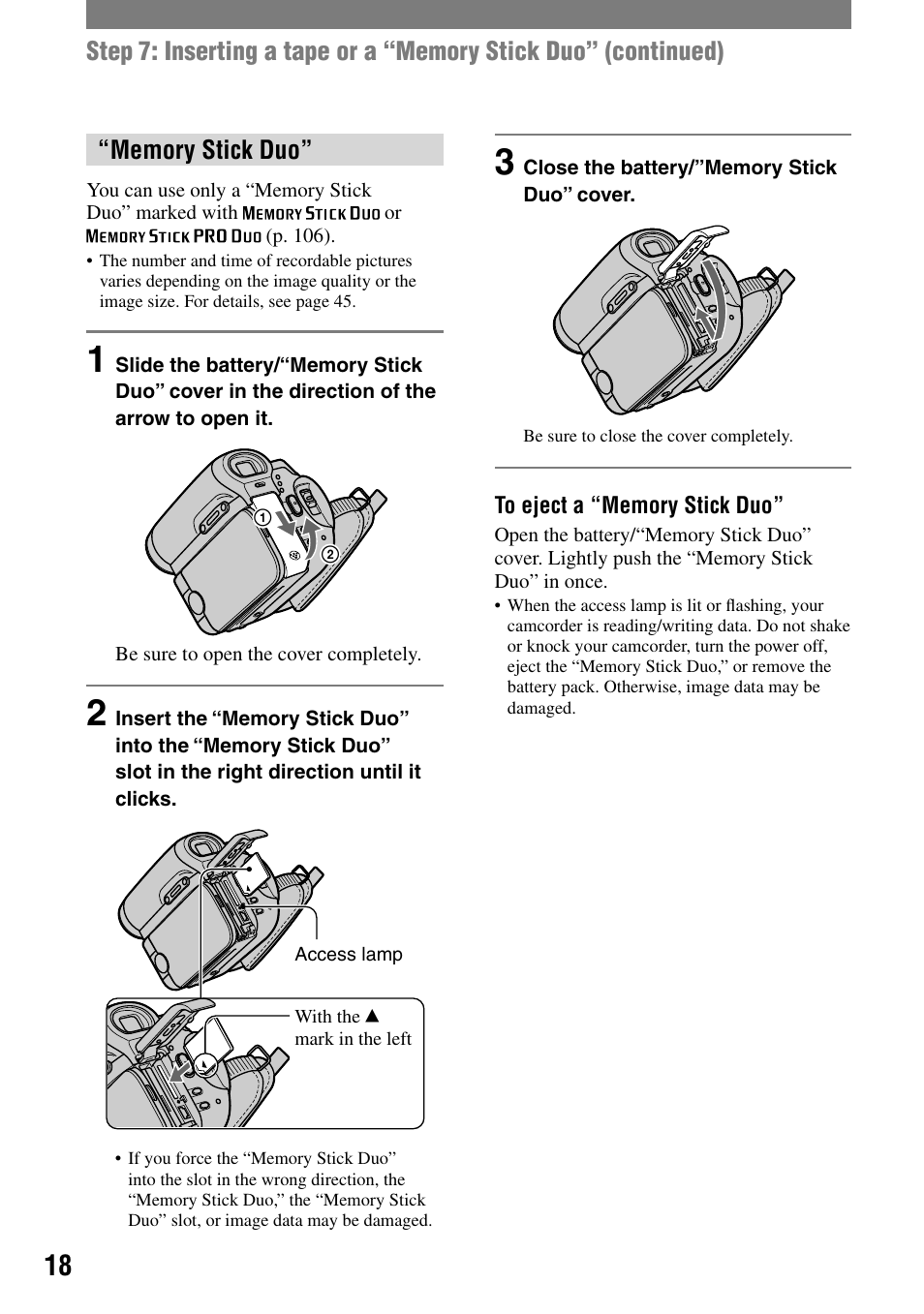 Sony DCR-HC90 User Manual | Page 18 / 123