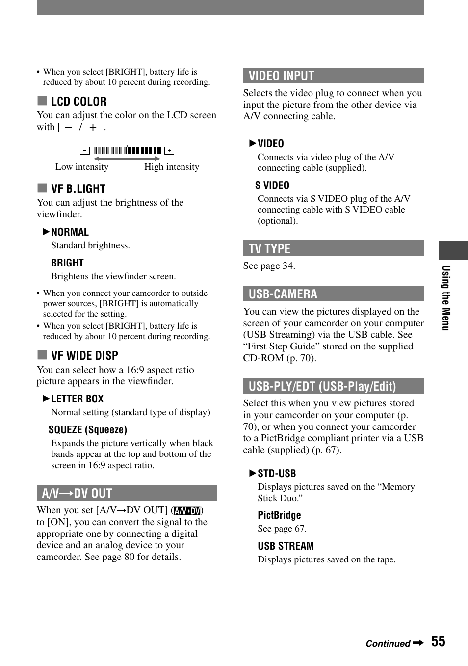 Sony DCR-HC90 User Manual | Page 55 / 123