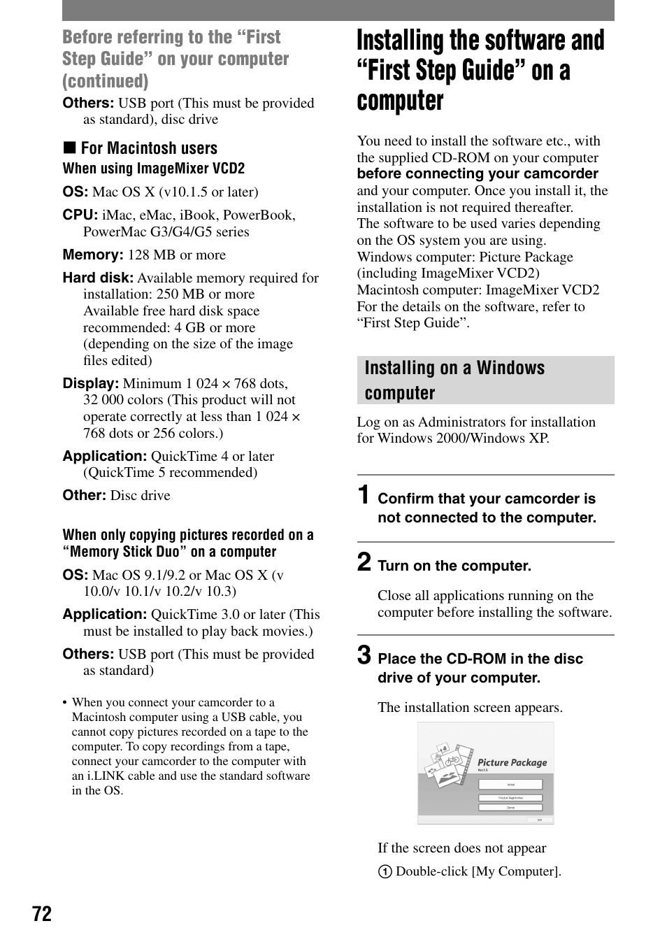 Sony DCR-HC90 User Manual | Page 72 / 123
