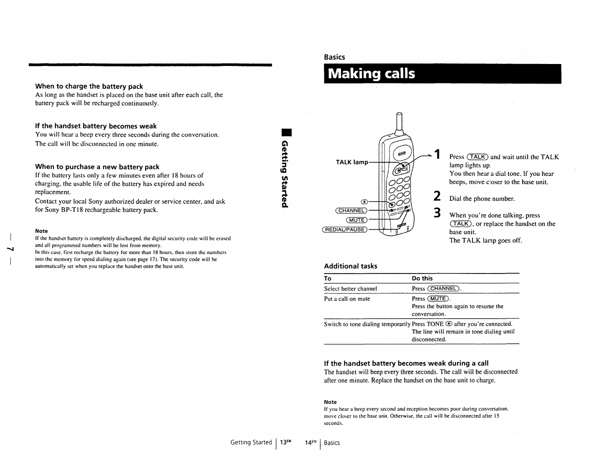 Making calls | Sony SPP-D900 User Manual | Page 5 / 9