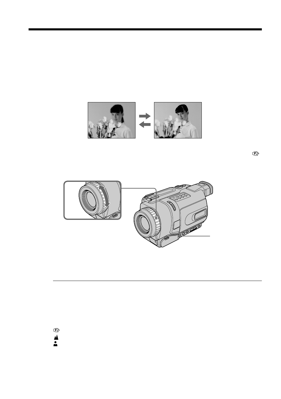 Focusing manually | Sony DCR-TRV240 User Manual | Page 54 / 212