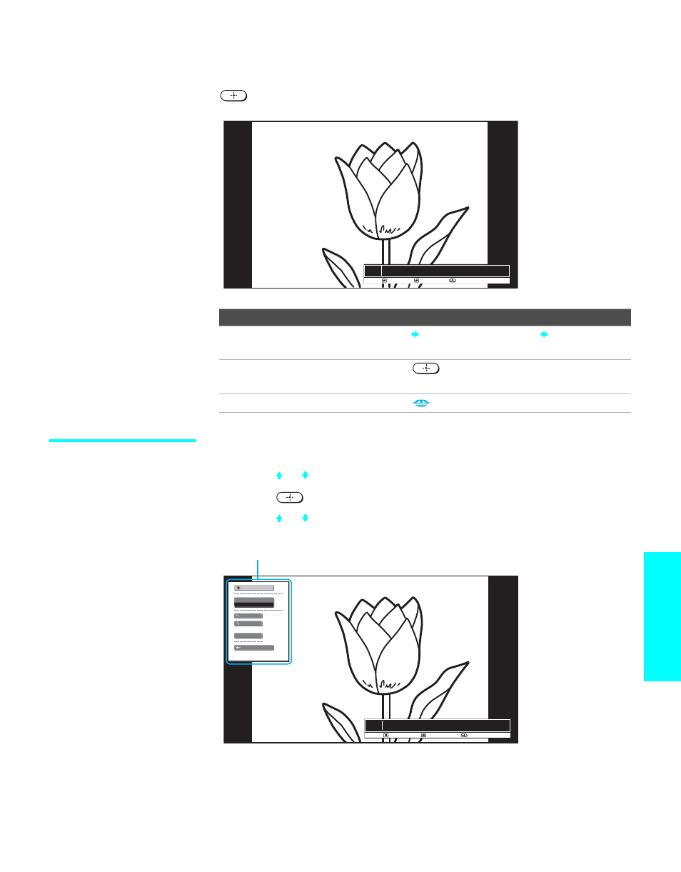Viewing still images, Image setup menu options, Me mory s tic k | Press | Sony KE-50XS910 User Manual | Page 77 / 116