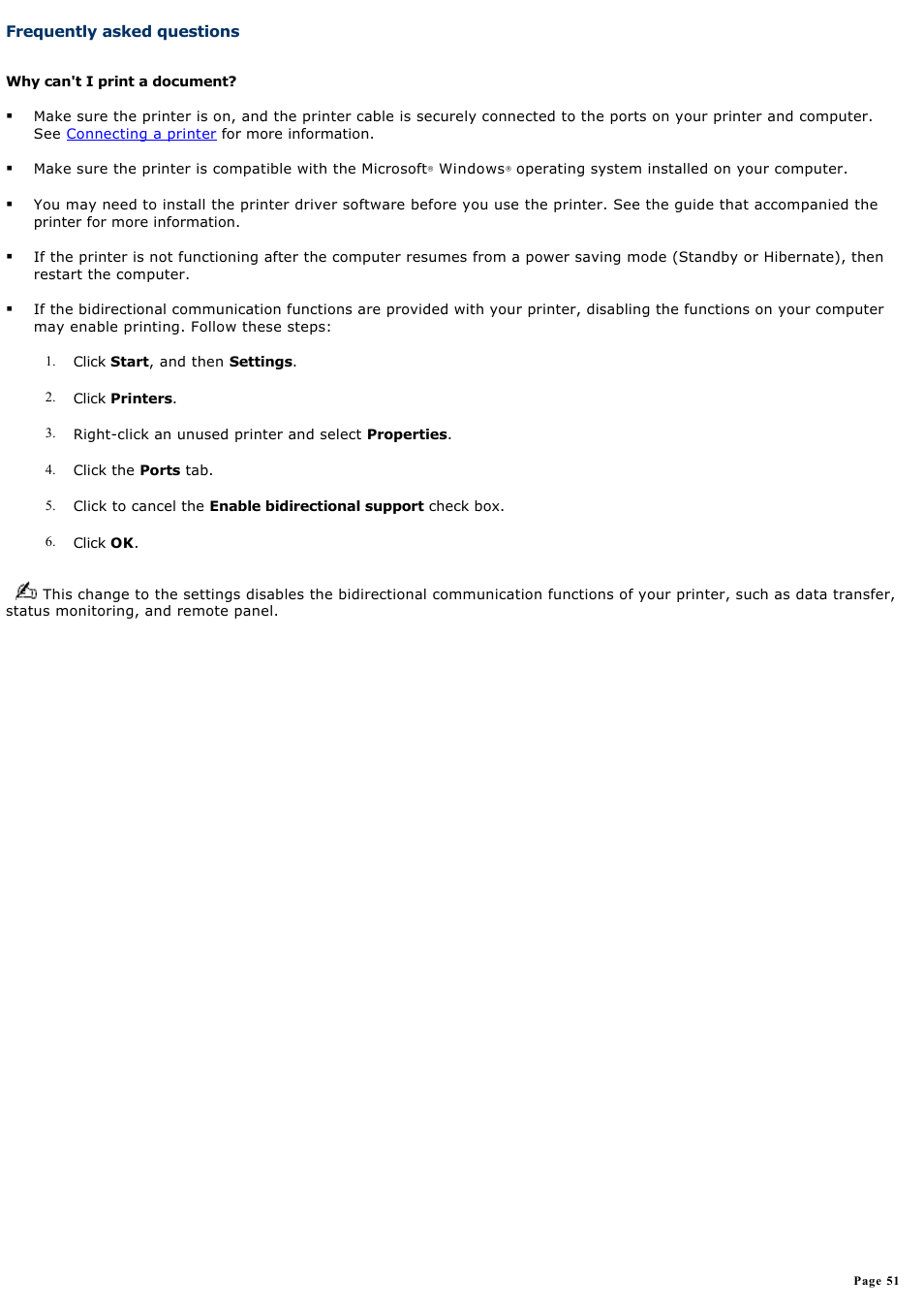 Frequently asked questions | Sony PCG-V505DC2K User Manual | Page 51 / 131