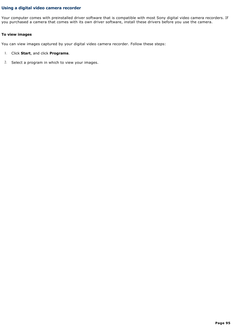 Using a digital video camera recorder | Sony PCG-V505DC2K User Manual | Page 95 / 131