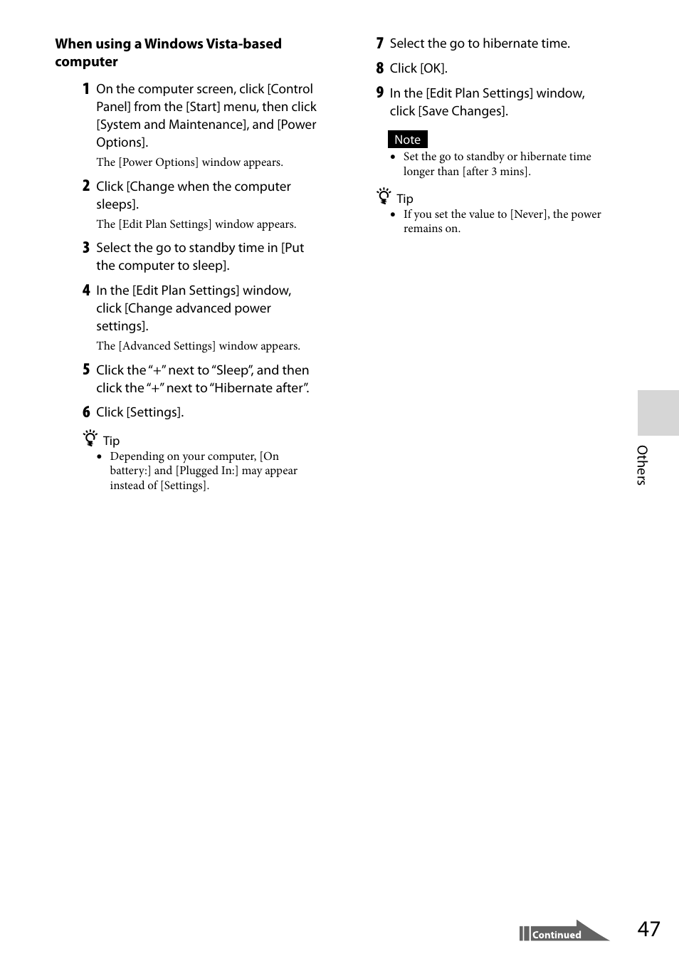 Sony VGF-WA1 User Manual | Page 47 / 75