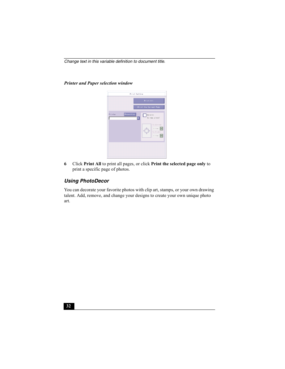 Using photodecor | Sony PCG-R505ESK User Manual | Page 124 / 222
