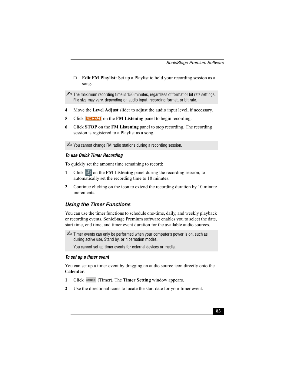 Using the timer functions | Sony PCG-R505ESK User Manual | Page 175 / 222