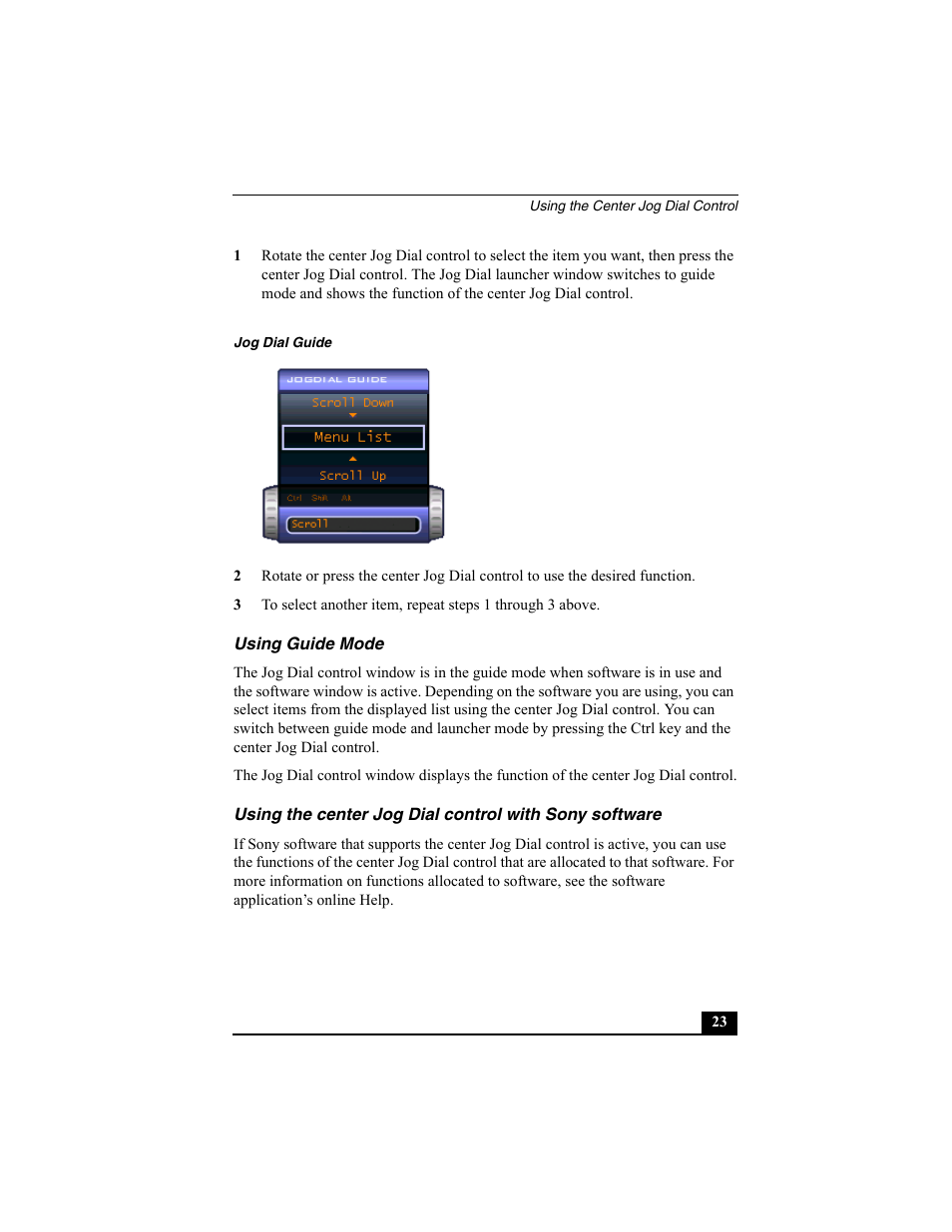 Using guide mode | Sony PCG-R505ESK User Manual | Page 23 / 222