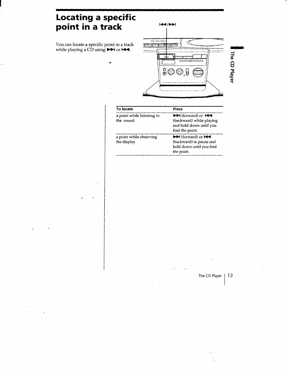 Locating a specific | Sony CFD-V15 User Manual | Page 13 / 25