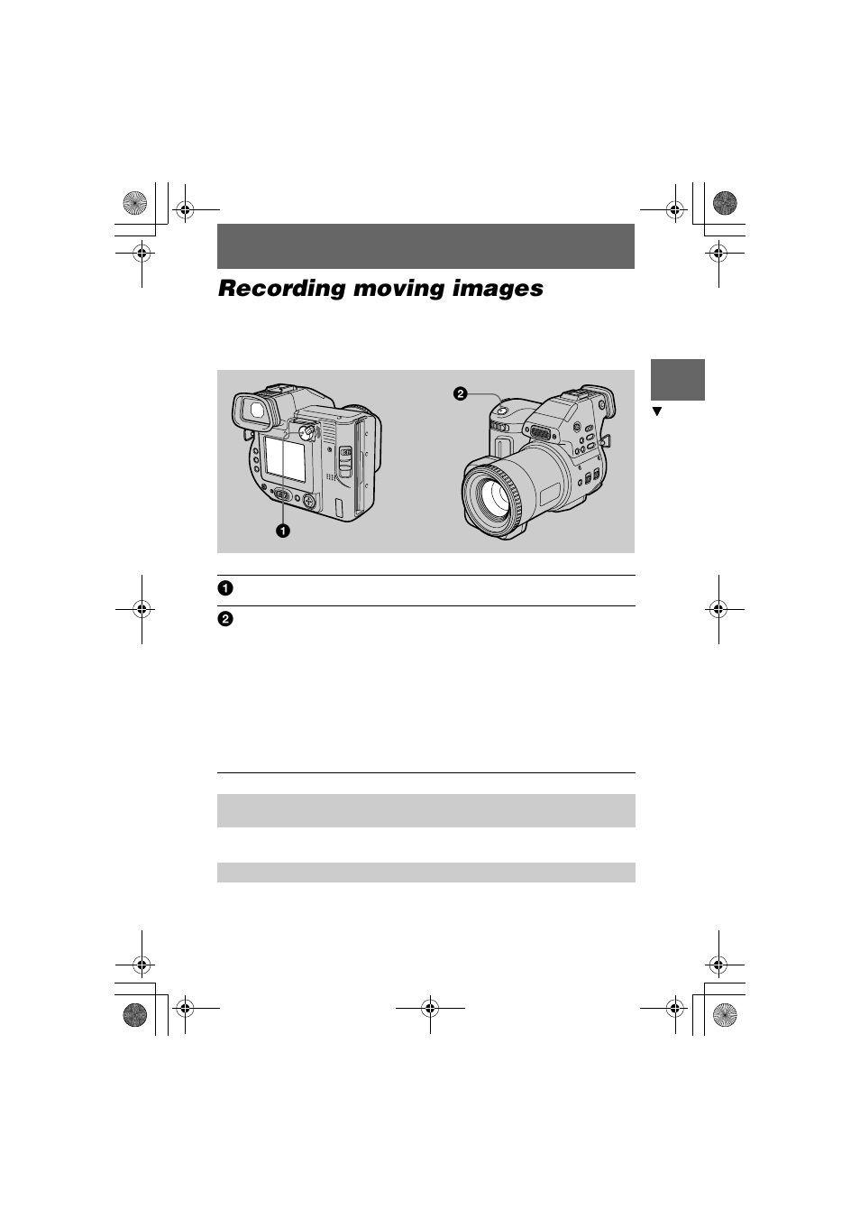 Recording moving images | Sony MVC-FD95 User Manual | Page 21 / 68