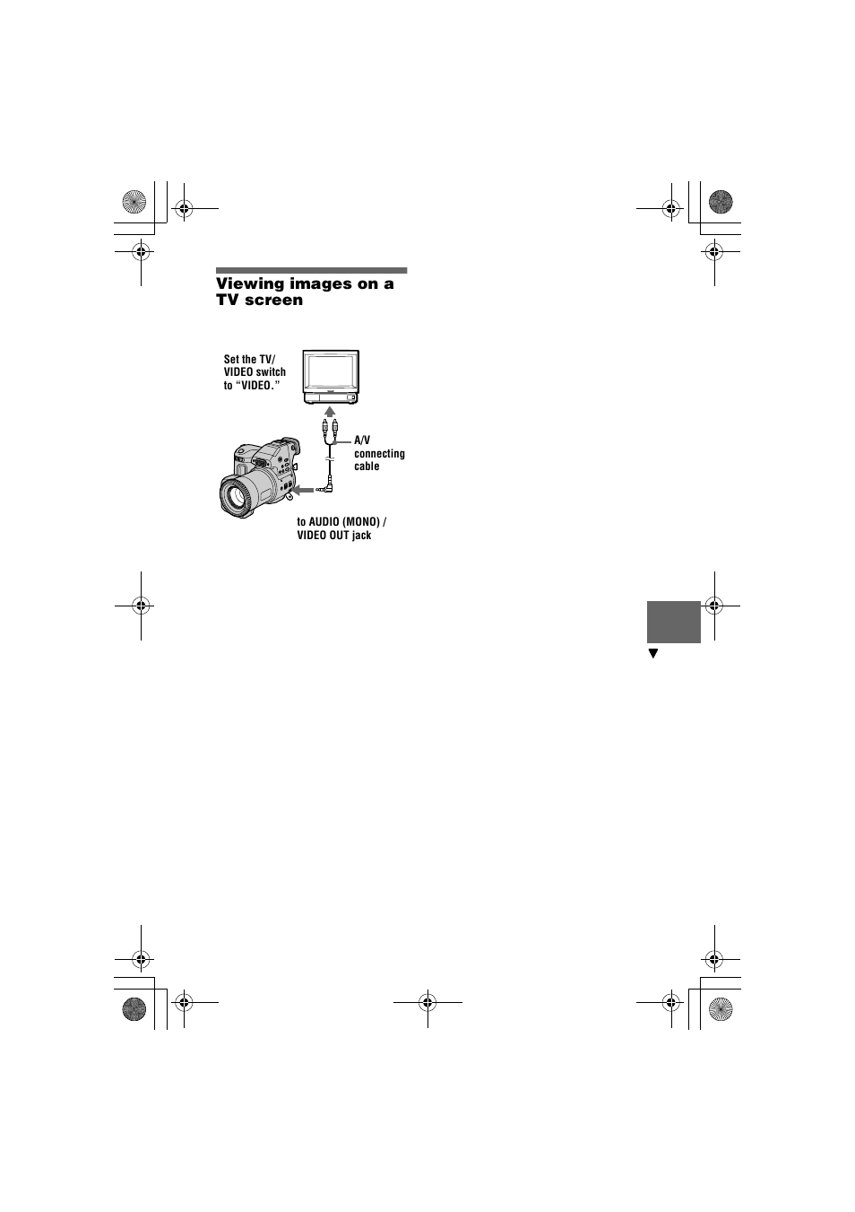 Viewing images on a tv screen, K (47) | Sony MVC-FD95 User Manual | Page 47 / 68