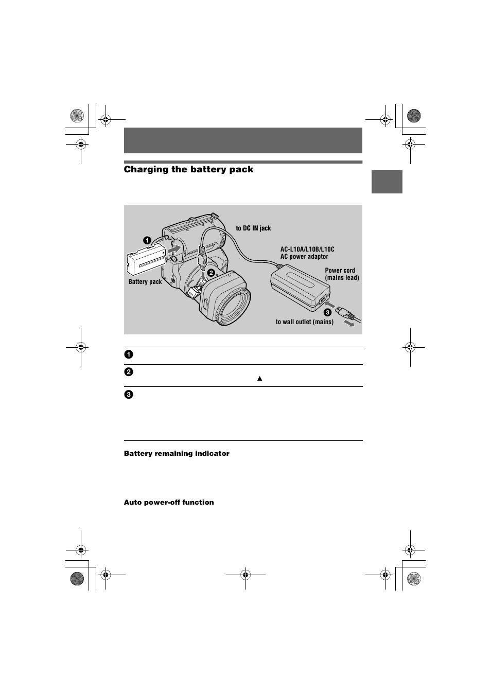 Mp (9, Charging the battery pack | Sony MVC-FD95 User Manual | Page 9 / 68