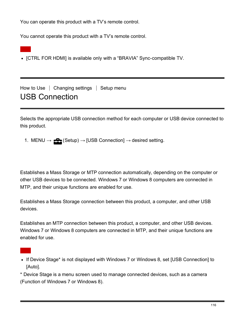 Usb connection, Usb lun setting, Menu item details | Sony DSC-HX400V User Manual | Page 126 / 196