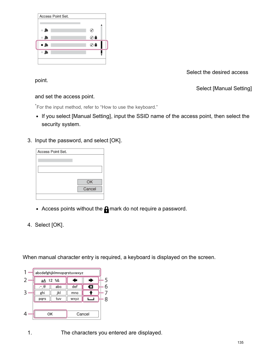 How to use the keyboard | Sony DSC-HX400V User Manual | Page 145 / 196