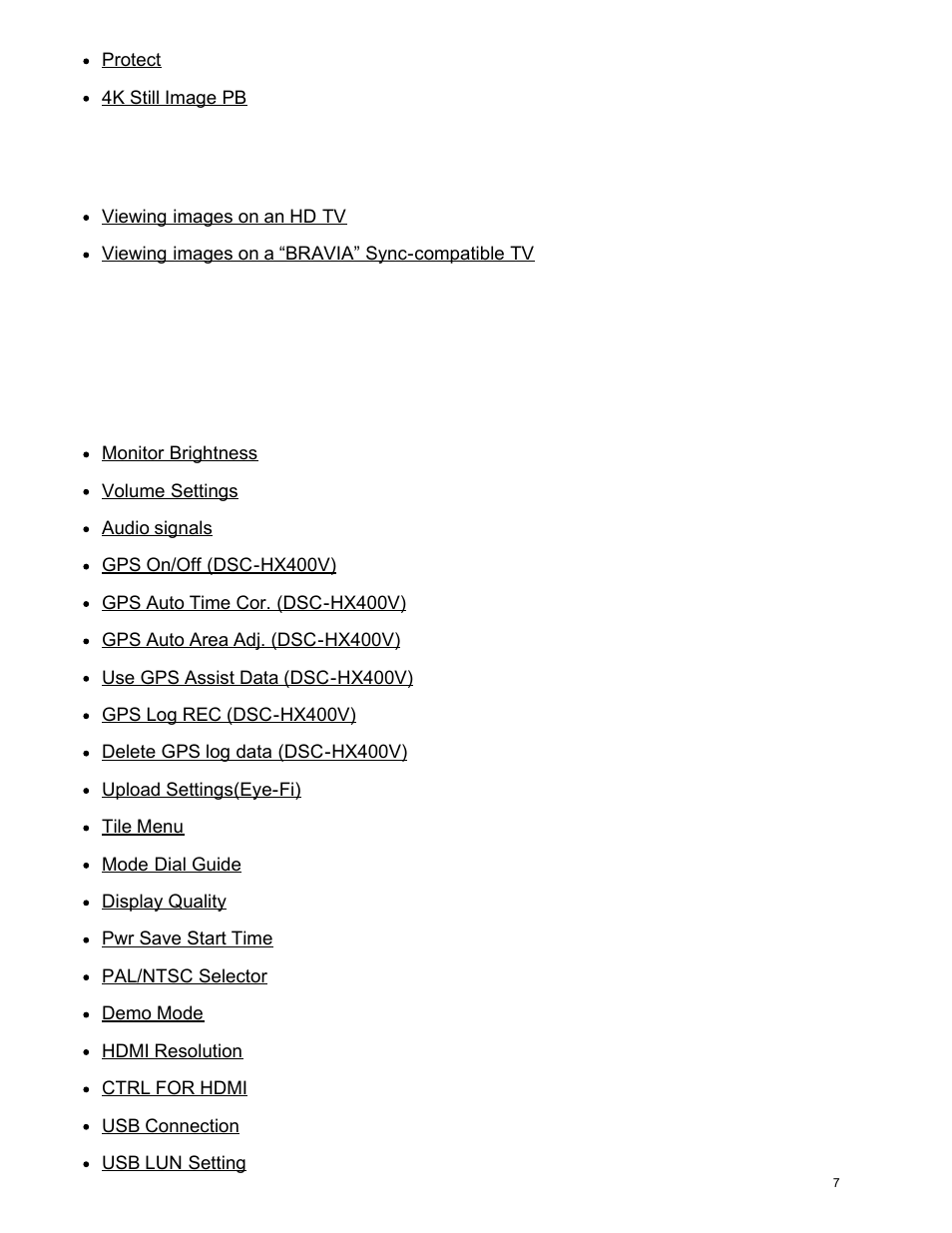 Viewing images on a tv, Changing settings, Setup menu | Sony DSC-HX400V User Manual | Page 17 / 196