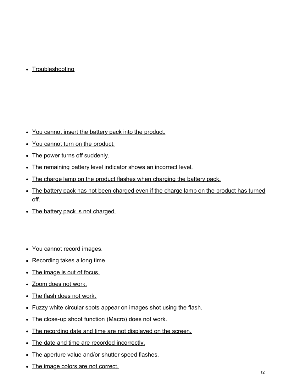 Battery pack and power, Shooting still images/movies, If you have problems | Troubleshooting | Sony DSC-HX400V User Manual | Page 22 / 196