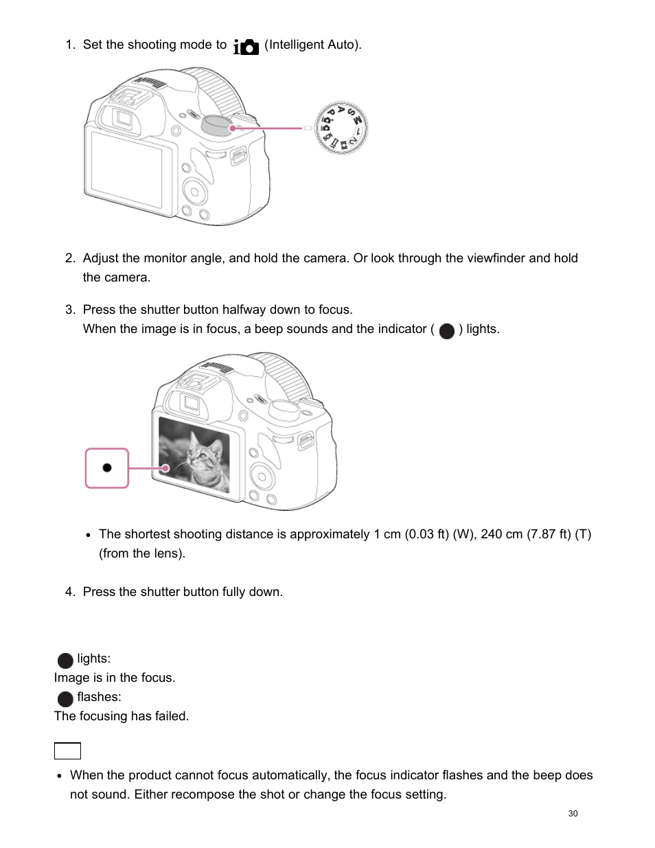 Focus indicator | Sony DSC-HX400V User Manual | Page 40 / 196