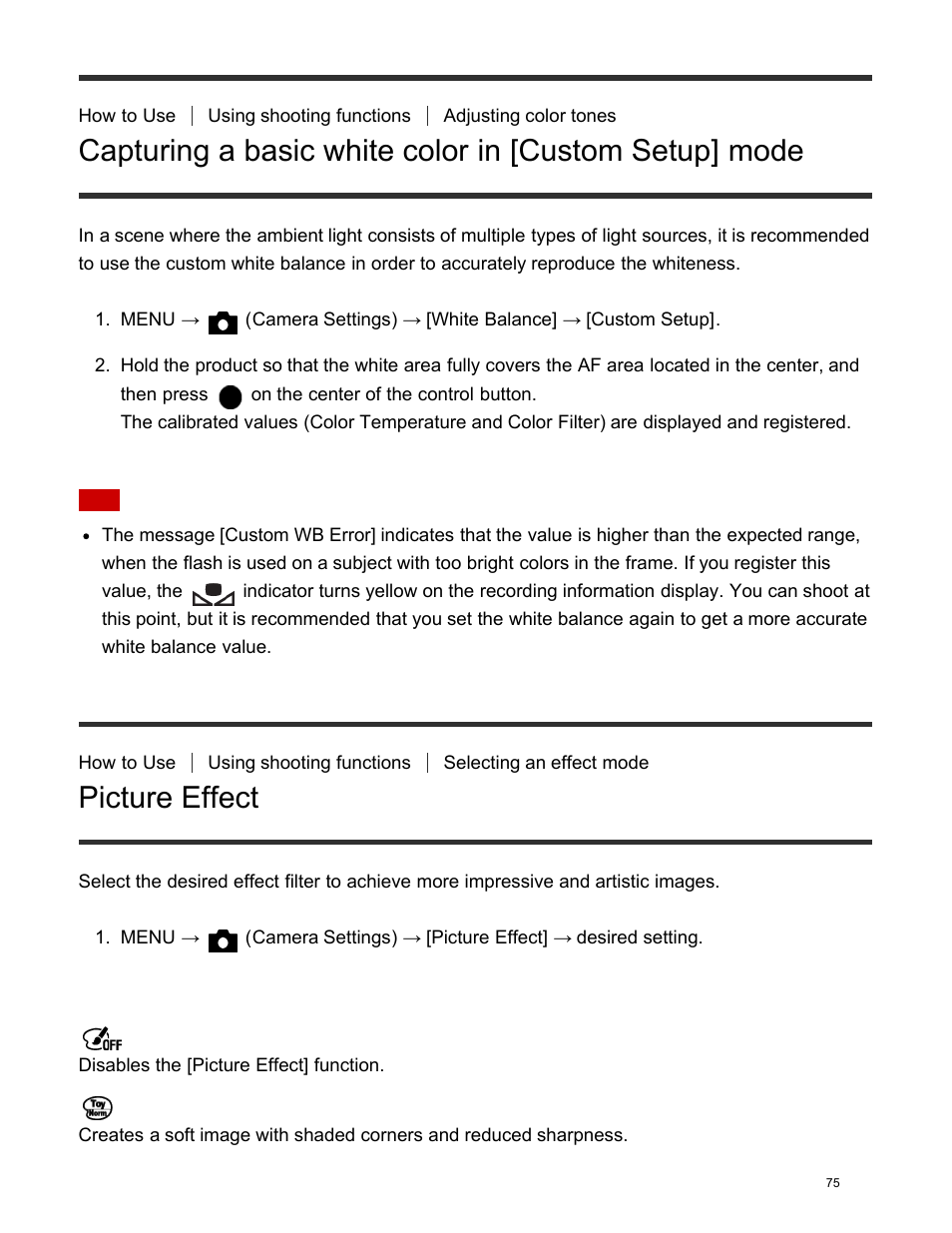 Picture effect | Sony DSC-HX400V User Manual | Page 85 / 196