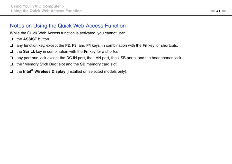 Sony VPCCB4SFX User Manual | Page 41 / 166