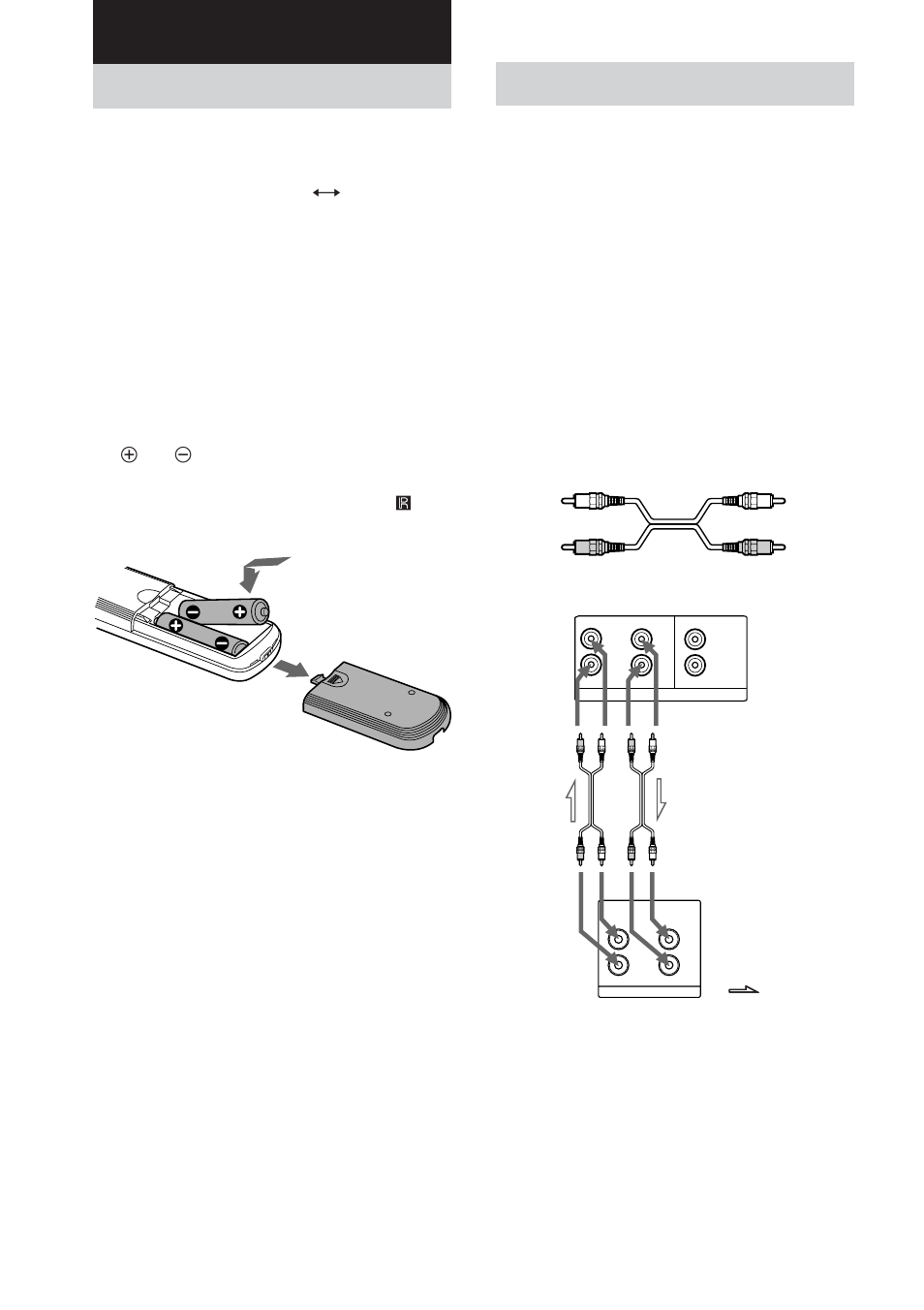 Hooking up the system, Unpacking, Connecting the unit to an amplifier | Inserting batteries into the remote, Getting started, Connecting the unit to 2 amplifiers | Sony RCD-W2000ES User Manual | Page 6 / 44