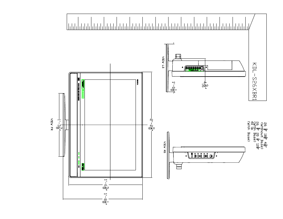 Sony KDL-V26XBR1 User Manual | 2 pages