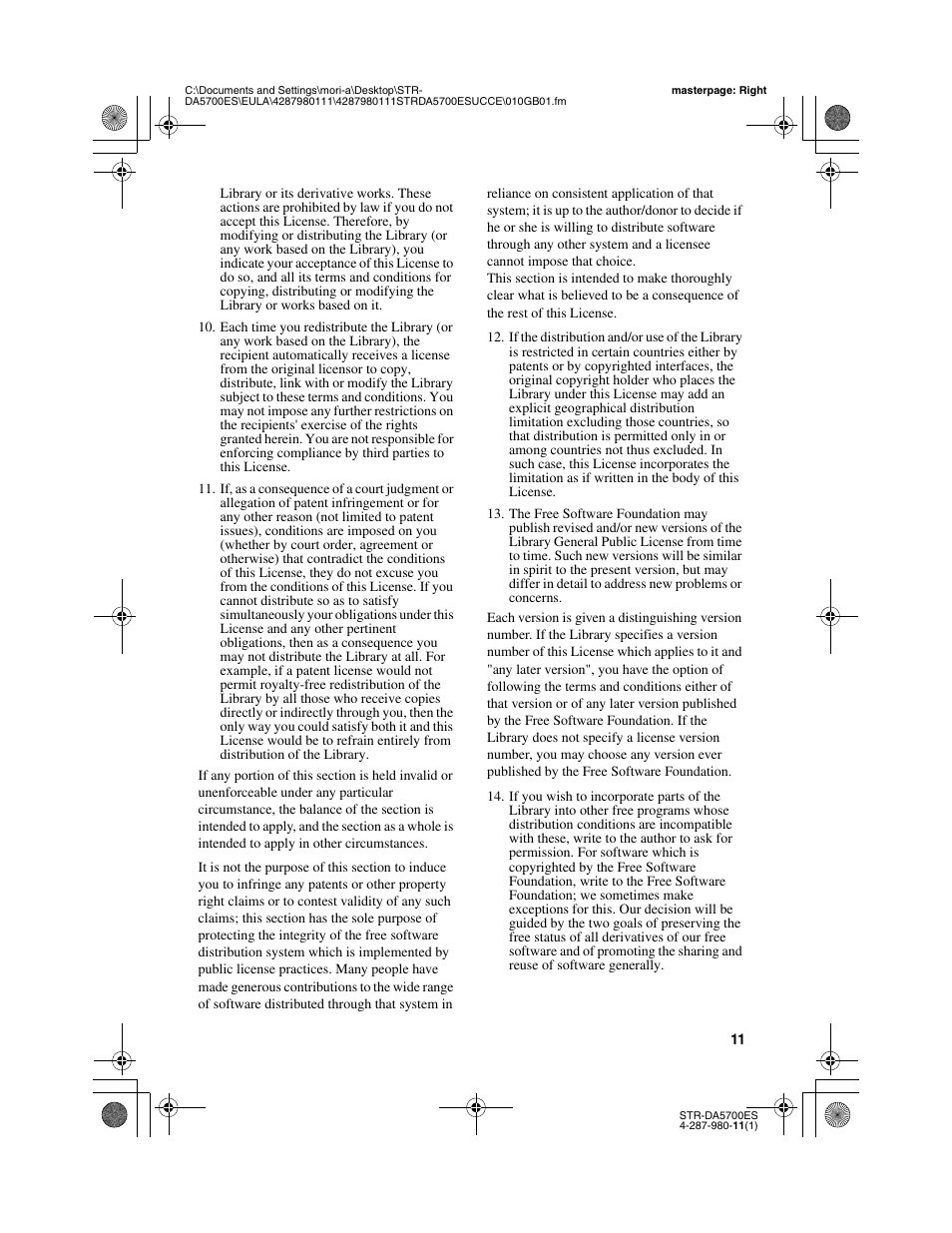 Sony STR-DA3700ES User Manual | Page 11 / 64