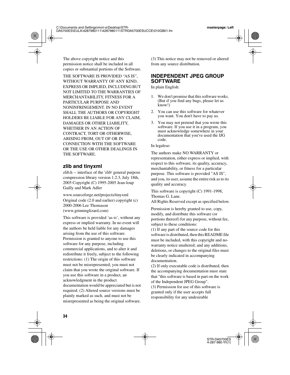 Sony STR-DA3700ES User Manual | Page 34 / 64