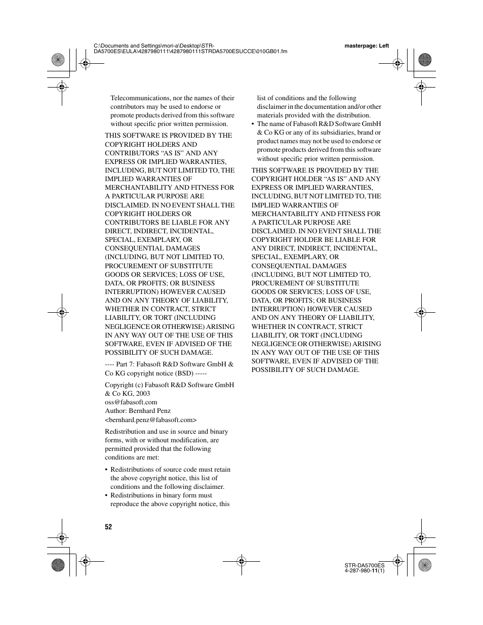 Sony STR-DA3700ES User Manual | Page 52 / 64