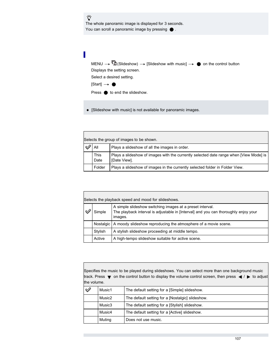 Slideshow with music (dsc-w730) | Sony DSC-W730 User Manual | Page 114 / 201