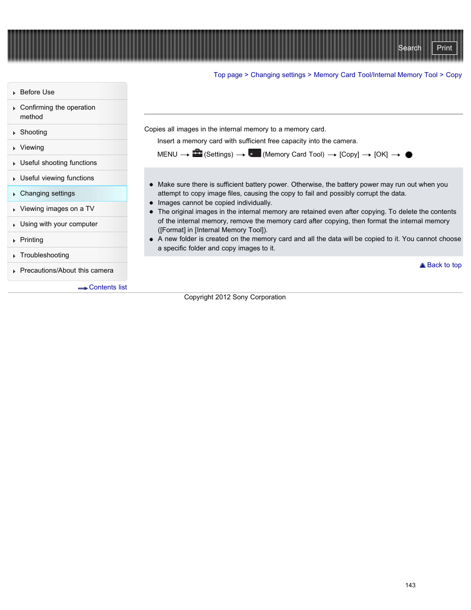 Copy, Details, Cyber-shot user guide | Sony DSC-W730 User Manual | Page 150 / 201