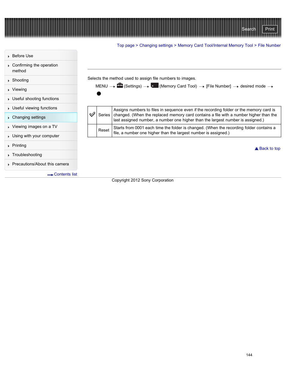 File number, Cyber-shot user guide | Sony DSC-W730 User Manual | Page 151 / 201