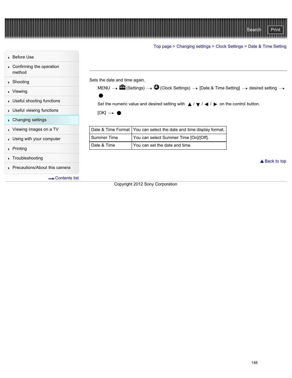 Date & time setting, Cyber-shot user guide | Sony DSC-W730 User Manual | Page 153 / 201