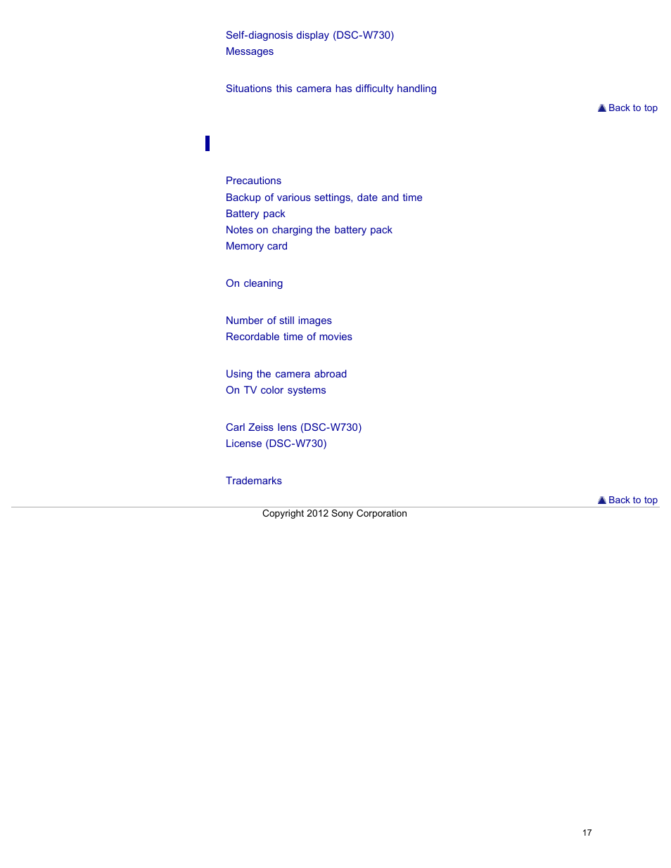 Sony DSC-W730 User Manual | Page 24 / 201